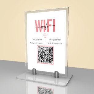 Connexion Mot de passe Wifi Cute   Carte de table 