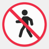 Connexion piétons sans accès | Sticker rond classi (Devant)
