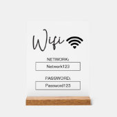 Connexion Wifi Mot de passe Wifi Blanc Acrylique S (Recto)
