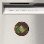 Connexions dynamiques Magnet Arrondi Art Abstrait (In Situ (Lave-vaisselle))