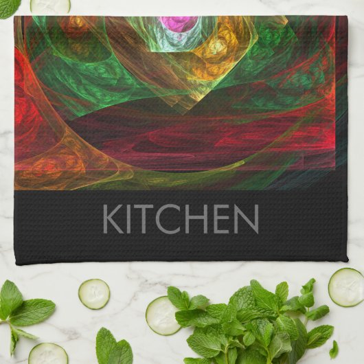 Connexions dynamiques Serviette de cuisine d'art A (Plié)