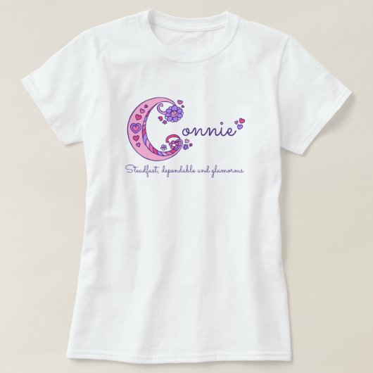 Connie girl C naam: monogram shirt (Design voorkant)