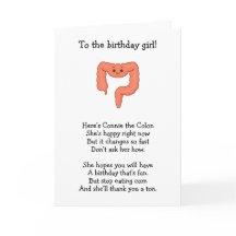 Connie la carte d'anniversaire du Colon