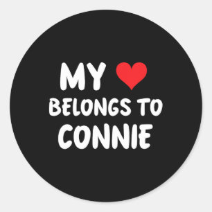 Connie - Mijn hart is van Connie - Liefde Ronde Sticker