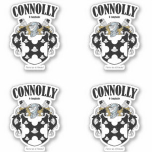 Connolly Crest Ierse vertaling & betekenis (x4) Sticker
