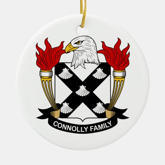 Connolly Family Crest Keramisch Ornament (Voorkant)
