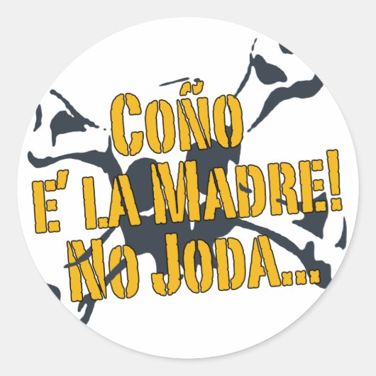 Coño e la Madre! Venezuela Ronde Sticker (Voorkant)