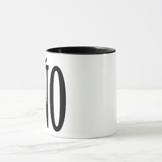 Coño Porcelain Mug - 11oz Black Rim Just Mangu It (Centre)