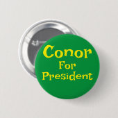 Conor voor President Ronde Button 5,7 Cm (Voorkant /achterkant)