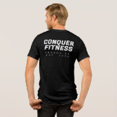 Conquer Fitness T-shirt wit lettertype (Achterkant volledig)