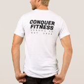 Conquer Fitness T-shirt zwart lettertype (Achterkant)