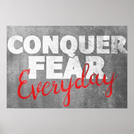 Conquérir la peur tous les jours, affiche inspiran (Devant)