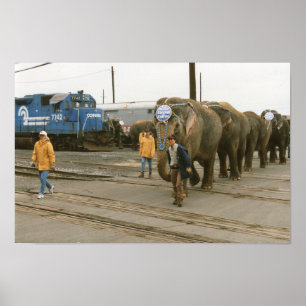 Conrail Elephants op The March Poster