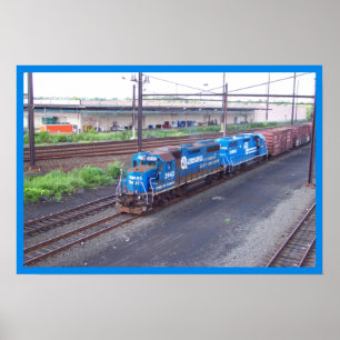 Conrail — GP38 — PRR #2943 in Blue Paint Poster