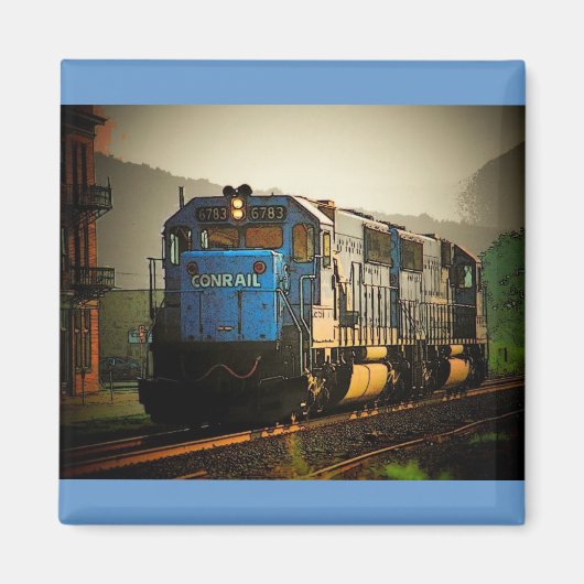Conrail locomotiefmagneet - Gepersonaliseerd Magneet (Voorkant)