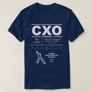 Conroe/North Houston Regional Airport CXO T-shirt