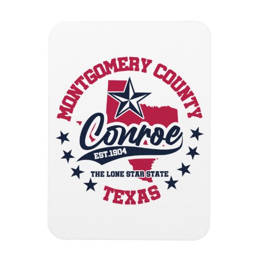 Conroe, Texas Magneet (Verticaal)