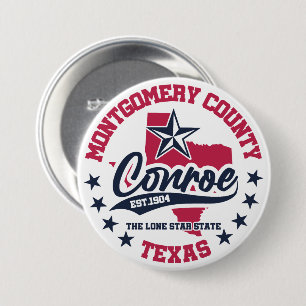 Conroe, Texas Ronde Button 7,6 Cm