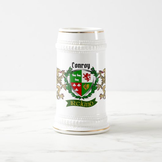 Conroy/O'Conry Irish Shield gepersonaliseerd Bierpul (Center)