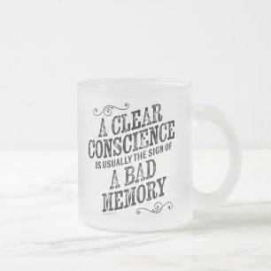 Conscience claire Gelée de verre de café Mug