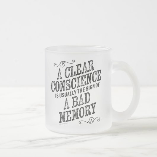 Conscience claire Gelée de verre de café Mug (Droit)