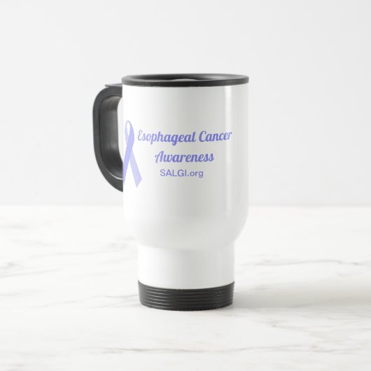 Conscience du cancer de l'oesophage Mug de voyage, (Devant gauche)