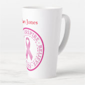 Conscience du cancer du sein - Mug latte (Angle droit)