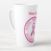 Conscience du cancer du sein - Mug latte (Angle gauche)