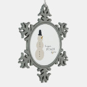 conscience du cancer Noël Vacances Ornement métall (Gauche)