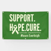 conscience du cancer Nom personnalisé Bannière Pan (Horizontal)