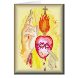 Consectie Sacred Heart Prayer-kaart