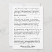 Consectieakte tegen St. Joseph Katholieke Prayer (Achterkant)