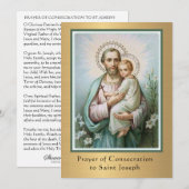 Consectieakte tegen St. Joseph Katholieke Prayer (Voorkant / Achterkant)