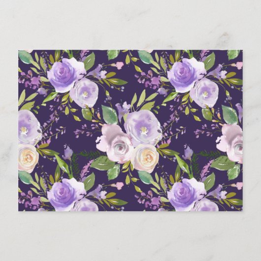 conseil aux fleurs pourpres d'aquarelle (Dos)