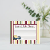 Conseil Baby shower de zone de construction Carte de conse (Debout devant)