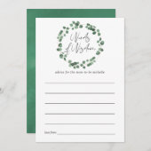 Conseil Baby shower Eucalyptus Vert (Devant / Derrière)