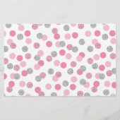 Conseil Baby shower rose et argent pour les cartes (Dos)