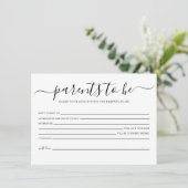 Conseil Baby shower simple pour la carte Parents (Debout devant)