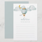 Conseil bleu doux pour la carte Maman-To-Be - Baby (Devant / Derrière)