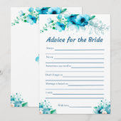 Conseil bleu pour la carte de jeu Fête des mariées (Devant / Derrière)