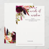 Conseil Boho Floral | Carte Fête des mariées (Devant / Derrière)