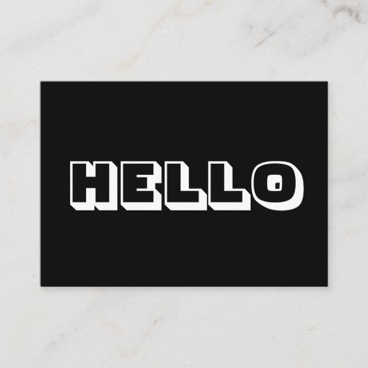 Conseil Bonjour, carte blanche noire (Devant)