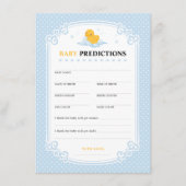 Conseil Bubble de canard jaune Bain prédictions Baby Carte (Devant)