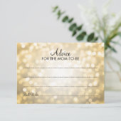 Conseil Carte Baby shower Gold Parties scintillant (Debout devant)