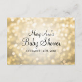 Conseil Carte Baby shower Gold Parties scintillant (Dos)