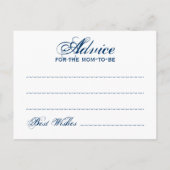 Conseil Carte Baby shower Nuit Étincelle Bleu (Dos)