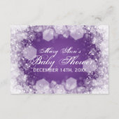 Conseil Carte Baby shower Nuit Étincelle Violet (Dos)
