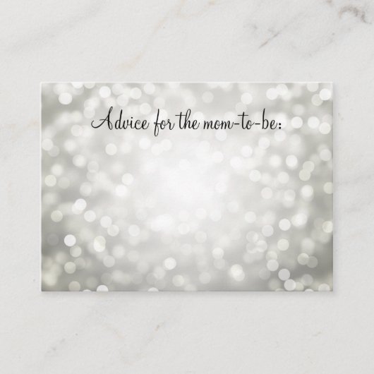 Conseil Carte Baby shower Silver Parties scintilla (Devant)