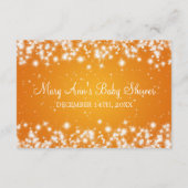 Conseil Carte Baby shower Winter Sparkle Orange (Dos)