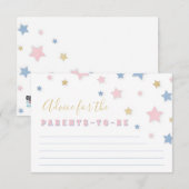Conseil Carte Conseils Baby shower Twinkle Little Star (Devant / Derrière)